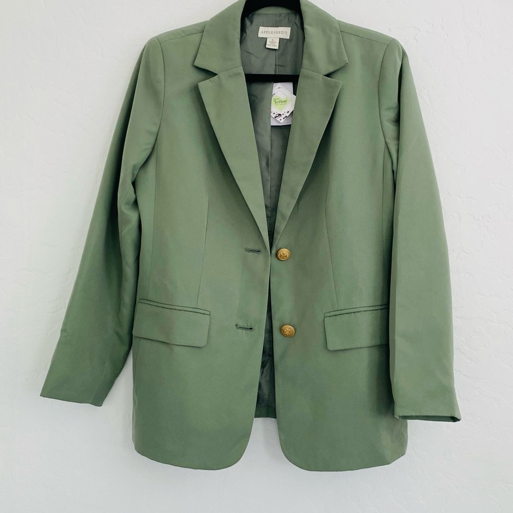 AppleSeed's Blazer Womens Sz 6 light Green Casual to Career Style Jacket NWT
